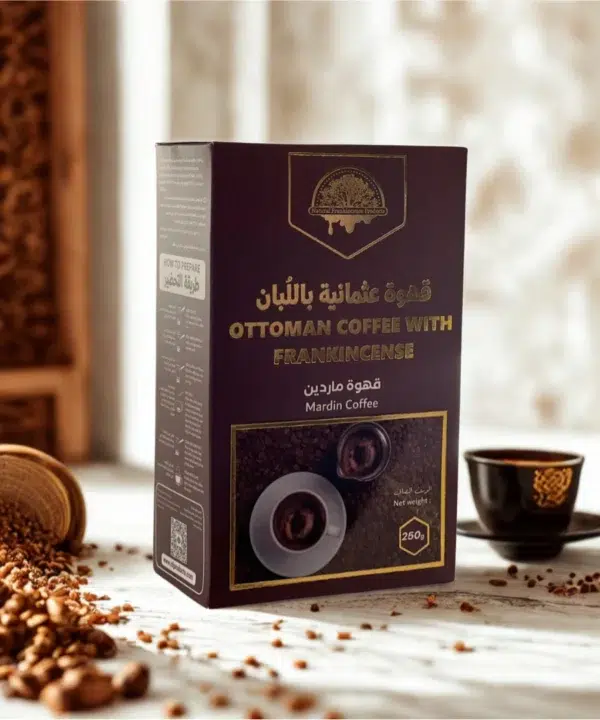 قهوة عثمانية أصيلة باللبان: مزيج غني يروي حكايات التراث الشرقي العريق. كوب من القهوة العثمانية الداكنة، مع لمسة فاخرة من اللبان العُماني النقي، تُقدم بأناقة. Alt text: Authentic Ottoman coffee with frankincense, a rich blend telling tales of ancient Eastern heritage. Alt text: A cup of dark Ottoman coffee, with a luxurious touch of pure Omani frankincense, elegantly served. قهوة عثمانية تقليدية بنكهة اللبان، مثالية لتجربة قهوة عميقة وفاخرة. حبوب قهوة مختارة بعناية ممزوجة بقطرات اللبان العماني، لقهوة عثمانية فريدة. Alt text: Traditional Ottoman coffee with frankincense flavor, ideal for a deep and luxurious coffee experience. Alt text: Carefully selected coffee beans blended with drops of Omani frankincense, for a unique Ottoman coffee. قهوة عثمانية باللبان: دفء التاريخ وعبق الطبيعة في كل رشفة. صورة تظهر فنجان قهوة عثماني تقليدي مليء بقهوة اللبان، مع حبات لبان متناثرة. Alt text: Ottoman coffee with frankincense: the warmth of history and the aroma of nature in every sip. Alt text: Image showing a traditional Ottoman coffee cup filled with frankincense coffee, with scattered frankincense tears. قهوة عثمانية بنكهة اللبان، مشروب فاخر يجدد الروح وينشط الحواس. Alt text: Ottoman coffee with frankincense flavor, a luxurious beverage that rejuvenates the soul and invigorates the senses. استمتع بالقهوة العثمانية الأصيلة المحضرة باللبان، تجربة لا تُنسى لعشاق القهوة. Alt text: Enjoy authentic Ottoman coffee prepared with frankincense, an unforgettable experience for coffee lovers. قهوة عثمانية باللبان: الاختيار الأمثل للاسترخاء والتأمل، تُقدم طعمًا لا يُضاهى. Alt text: Ottoman coffee with frankincense: the perfect choice for relaxation and contemplation, offering an unparalleled taste. قهوة عثمانية فاخرة بنكهة اللبان العماني، متوفرة للشراء أونلاين. Alt text: Luxurious Ottoman coffee with Omani frankincense flavor, available for purchase online.