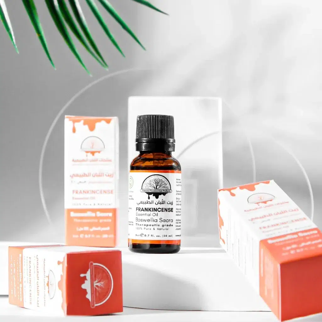 100% Pure Omani Frankincense Essential Oil for aromatherapy and natural skincare.