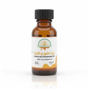 Natural Sweet Almond and Omani Frankincense oil blend for skin brightening and hydration.