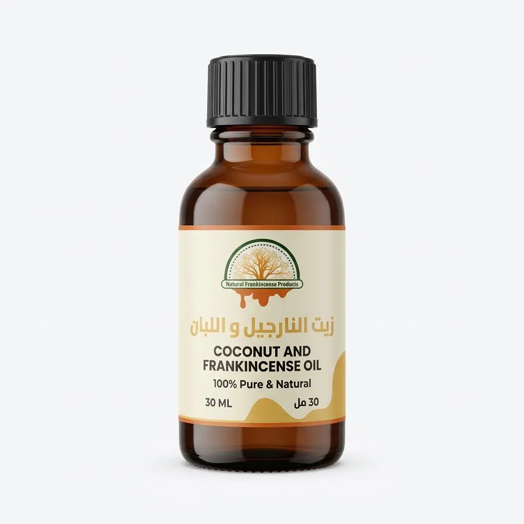 Coconut And Frankincense Oil – 30ml 1 coconut and frankincense oil 30ml bottle